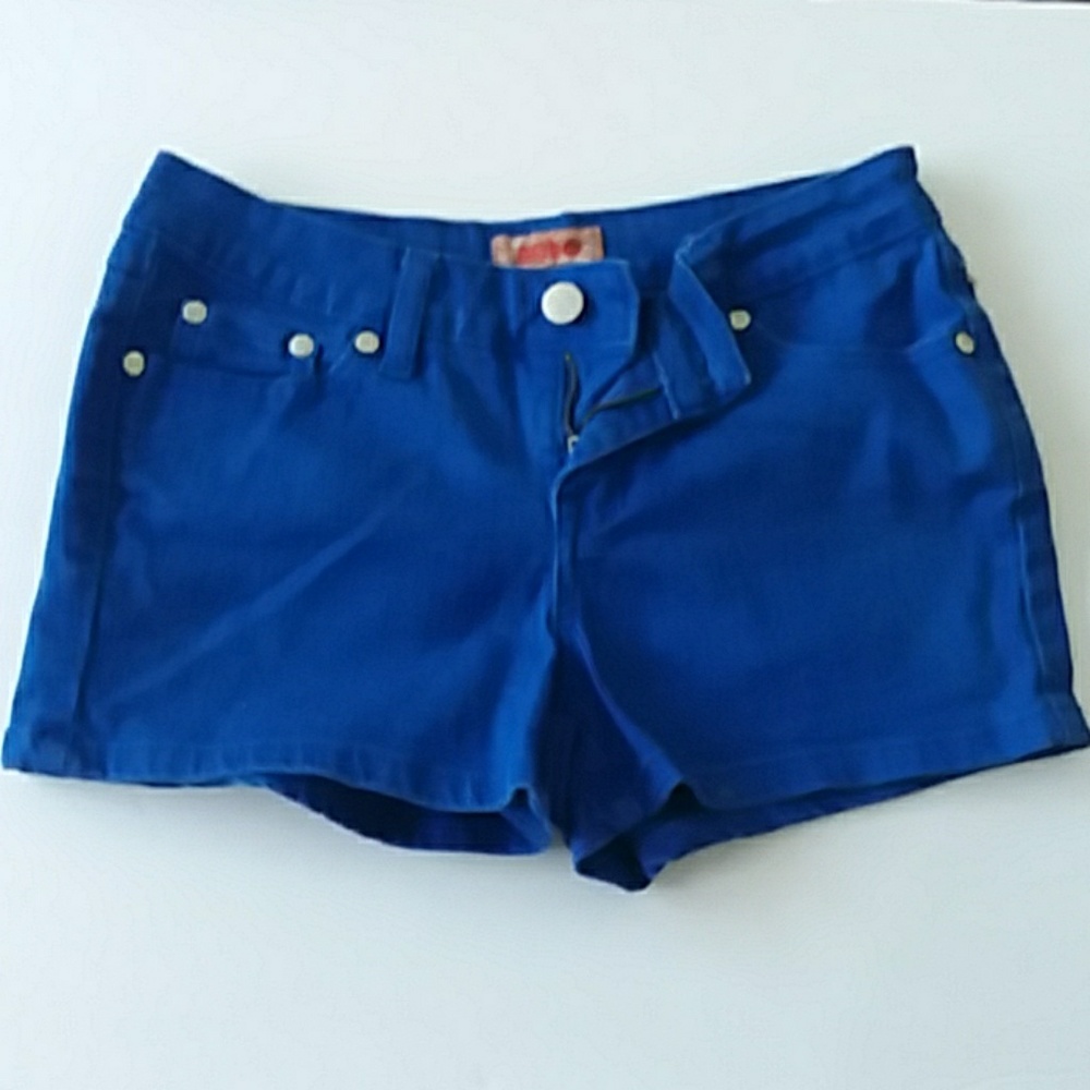 NOBO NO BOUNDRIES MINI RISE BLUE DAISY DUKE SHORTS